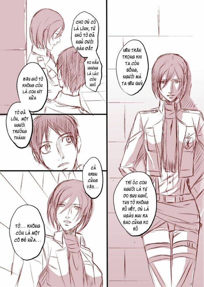 tấn công người khổng lồ - doujinshi eren x mikasa chapter 36 8