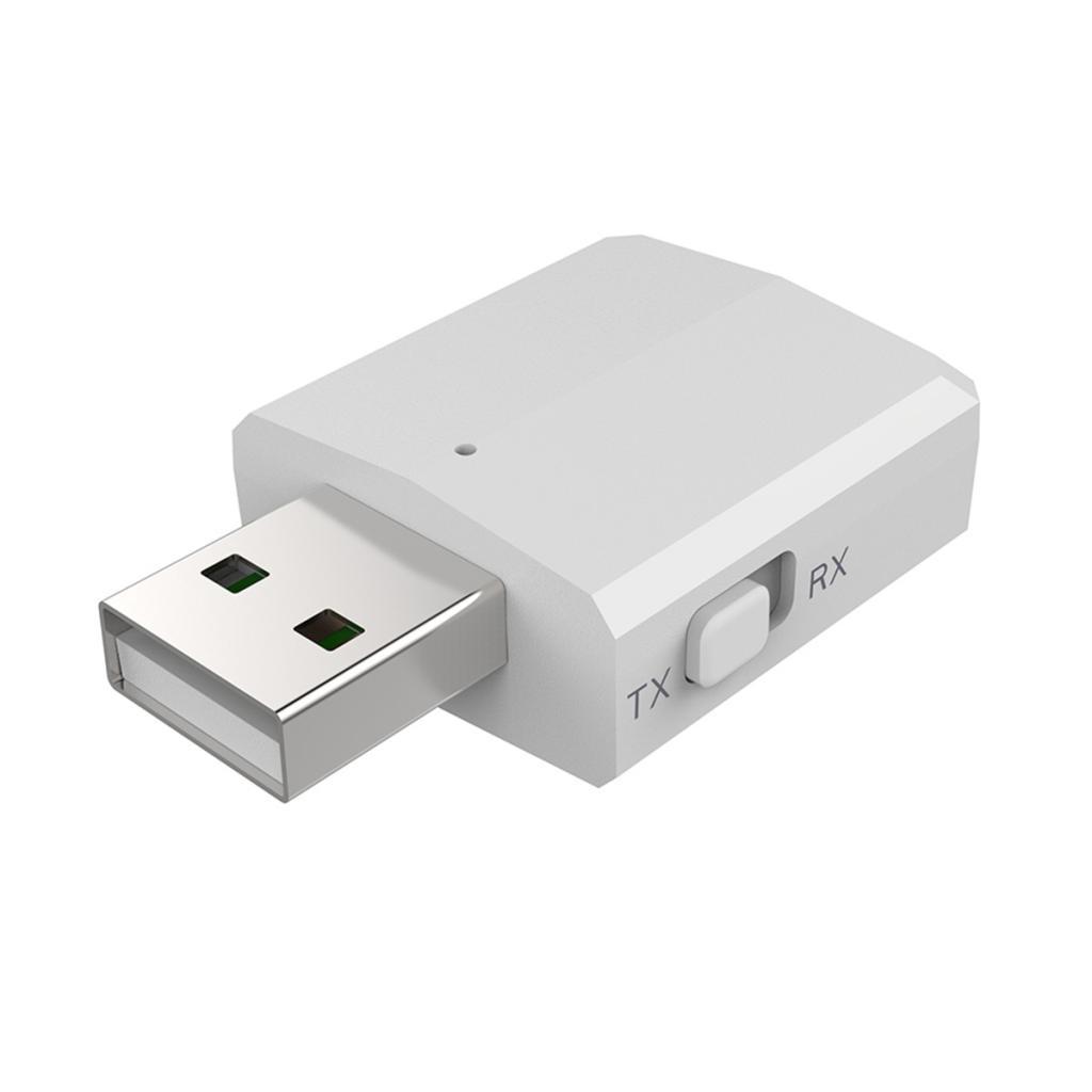 Bluetooth 5.0 USB Bluetooth Adapter Audio Receiver Transmitter White & Black