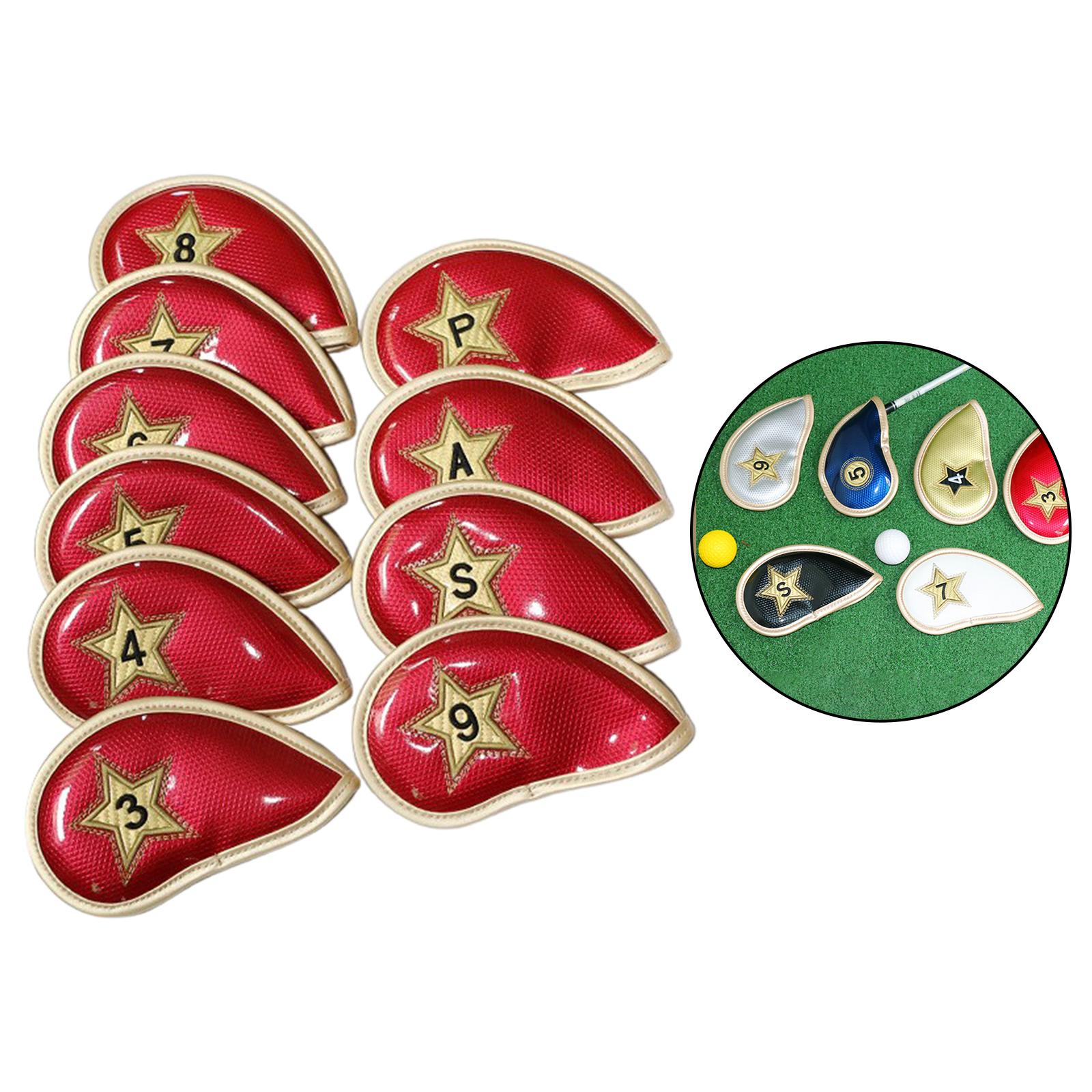 10x Golf Club Iron Head Cover Protection Headcover
