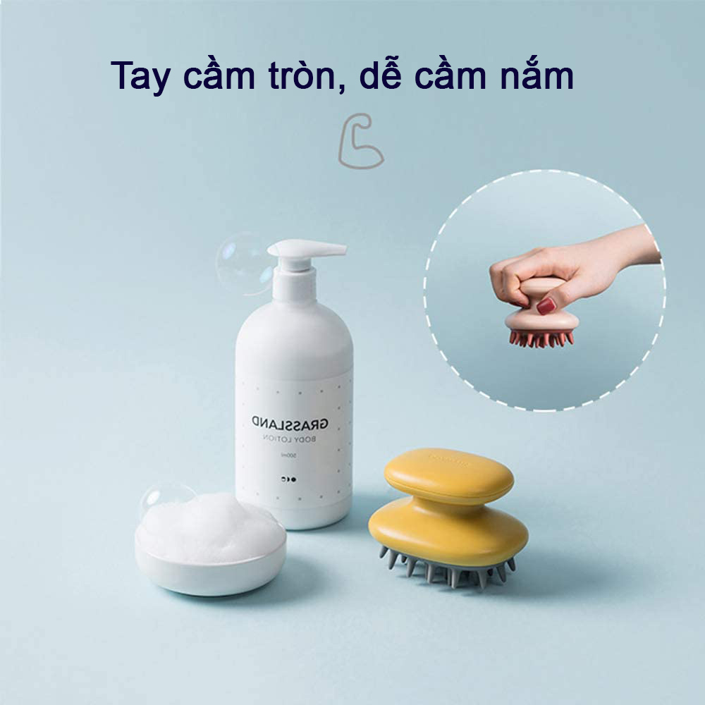 Lược Gội Đầu Massage Silicon - Massage da đầu - Giảm rụng tóc - Kích thích mọc tóc (Màu ngẫu nhiên)