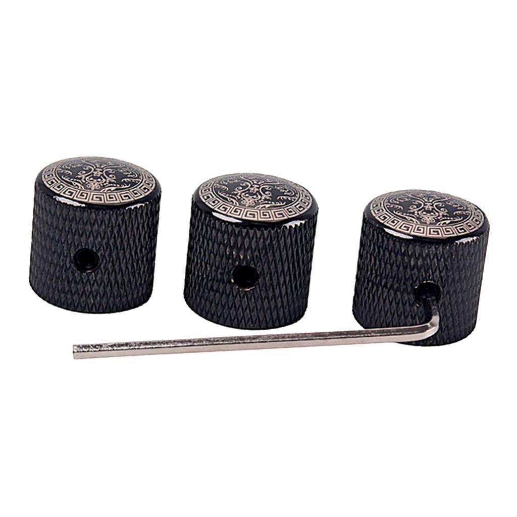 3 x Dome Metal Control knobs for TL ST Electric Guitar Parts Accessories