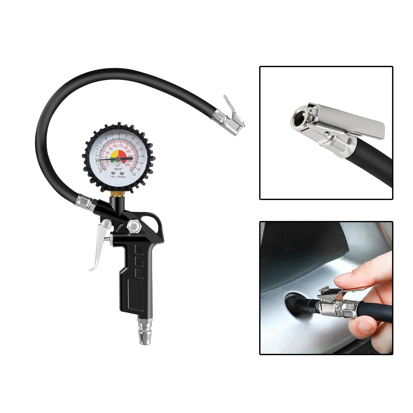 Universal Tire Pressure Gauge Meter Long Tube Measurement Tool Portable High Precision Handheld Tyre Air Pressure Tester for SUV Car RV