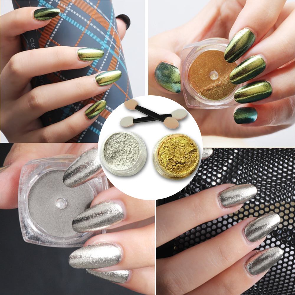 Bột Tráng Gương Nail Mạ Kim Loại, Trang Trí Móng Phong Cách Thời Trang, Nổi Bật, Dễ Sử Dụng Sáng Tạo Theo Ý Tưởng Nghệ Thuật