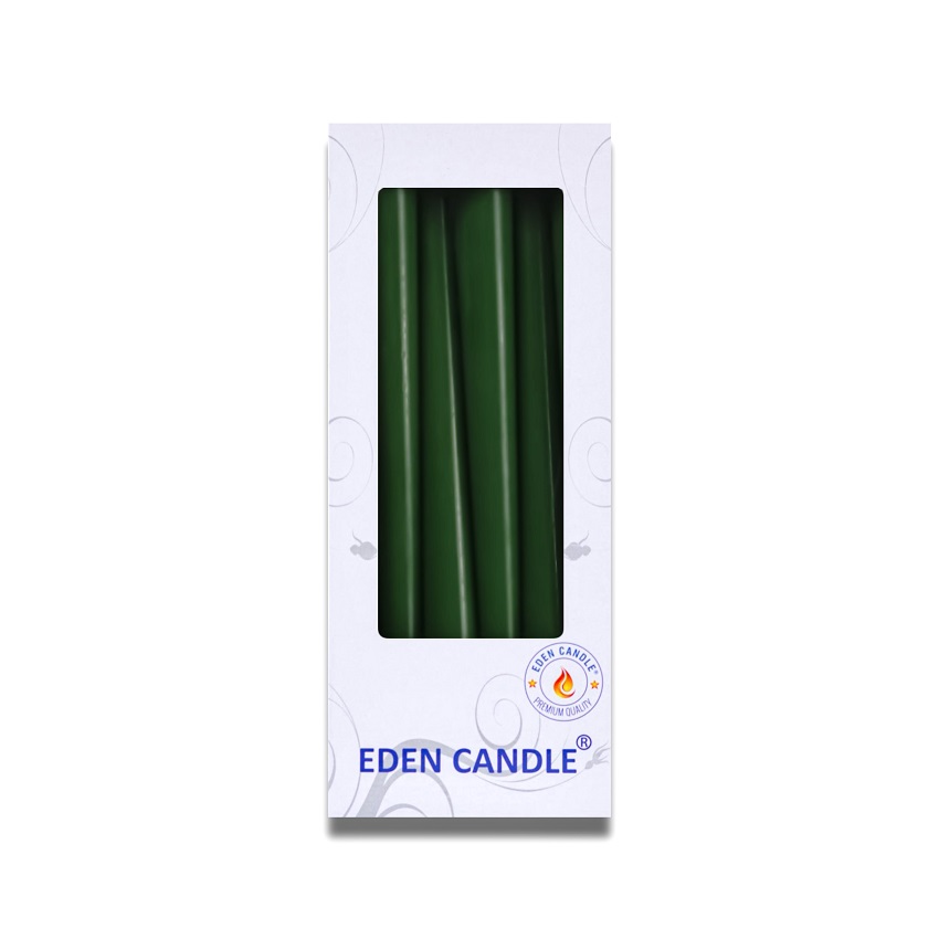 Hộp 6 nến thơm taper Eden Candle FTRAMART EDC2331 25 cm (Xanh rêu đậm)