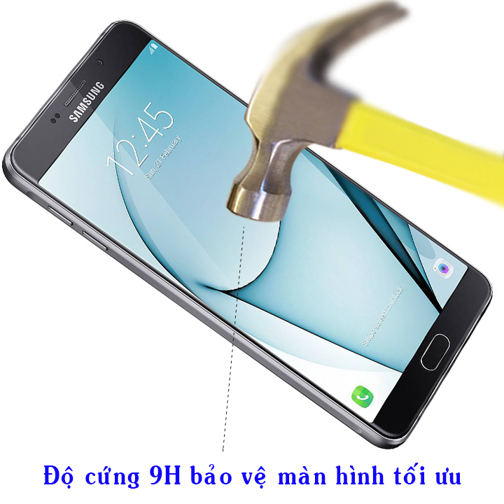 Kính Cường Lực cho Samsung Galaxy A9 / A9 Pro - Màu Đen - Full Màn Hình - Hàng Chính Hãng