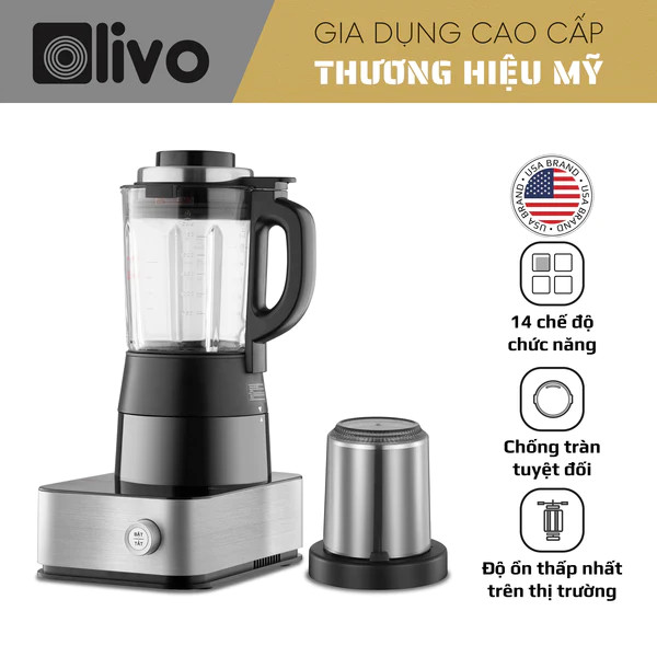 Máy Làm Sữa Hạt OLIVO CB22 PRO Độ Ồn Thấp Nhất - Chống Trào Tuyệt Đối - Vệ Sinh Khử Khuẩn - Thương Hiệu Mỹ - Hàng Chính Hãng