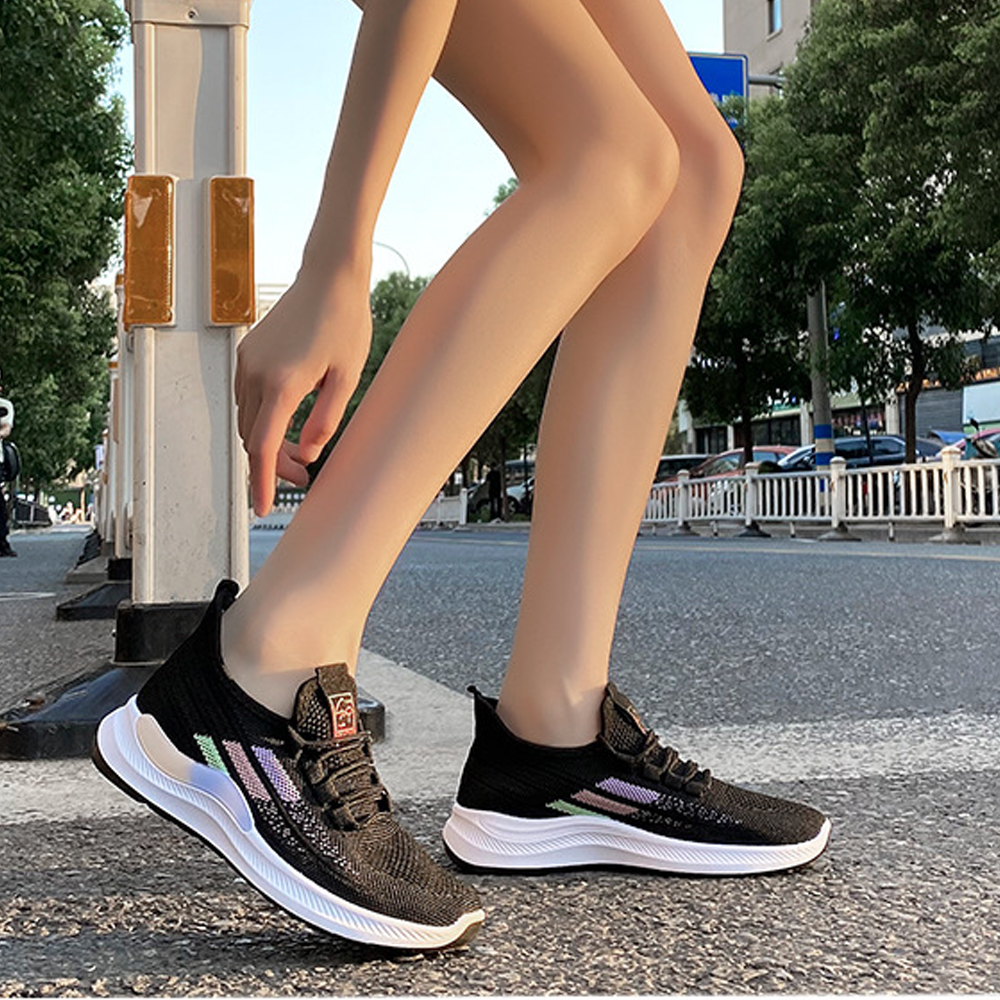 Giày thể thao nữ sneaker trắng đen thoáng khí êm chân chạy bộ đi chơi đi học tôn dáng siêu xinh buộc dây Phatdat V334