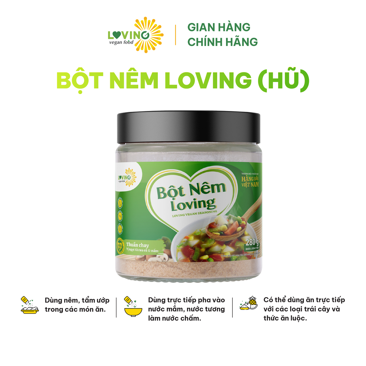 Bột Nêm Loving Thuần Chay hũ 280gram