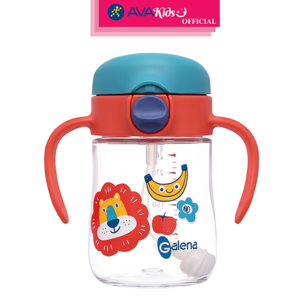 Bình tập uống nhựa tritan Galena GA-B07 240 ml - Màu đỏ, xanh dương (từ 6 tháng) - Hàng Chính Hãng