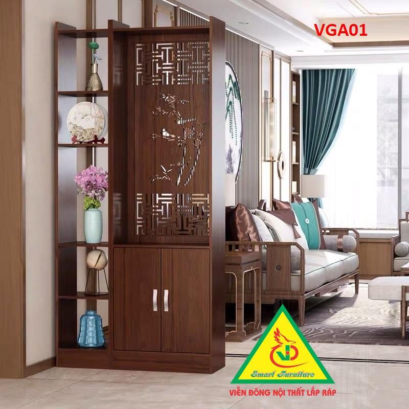 KỆ VÁCH NGĂN PHÒNG KHÁCH , NHÀ BẾP ( 1 VÁCH 1 KỆ) VGA01