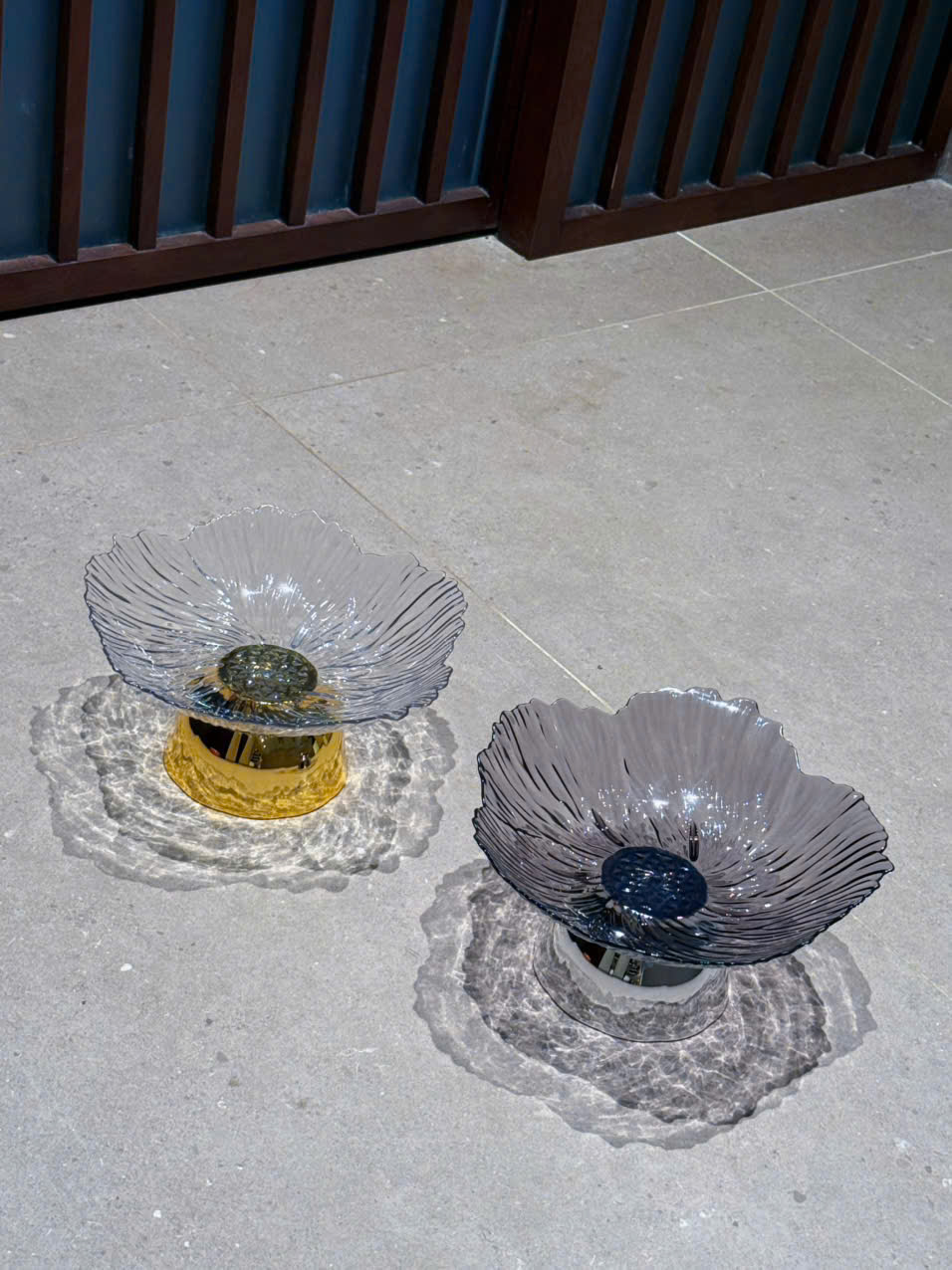 Đĩa Đựng Hoa Quả Pha Lê Cao Cấp Kèm Chân Đế Inox, Đĩa Đựng Trái Cây, Bánh Kẹo Ngày Tết - HÀNG CHÍNH HÃNG MINIIN