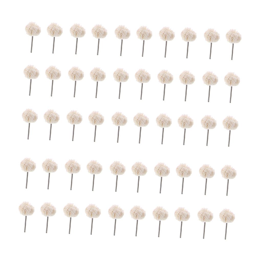 50PCS Wool Polishing Buffing Brush Wheel Drill Bits, Widely used in various grinding tools which support 2.35mm shank