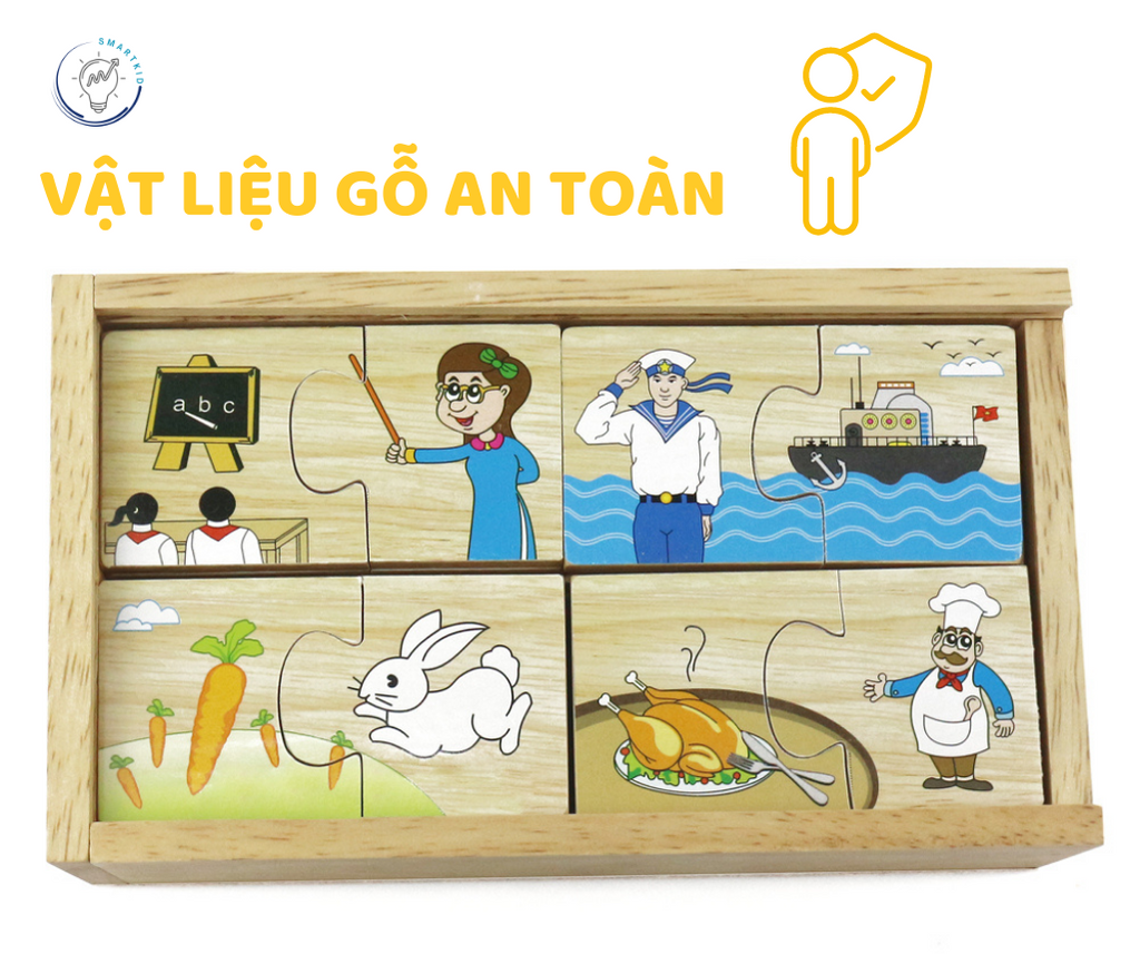 ĐỒ CHƠI GỖ SÁNG TẠO, GIÁO DỤC, THÔNG MINH CHO BÉ 3+ - Bộ tìm 24 cặp phù hợp