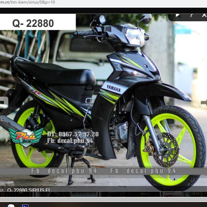 Tem rời Sirius FI xe đen