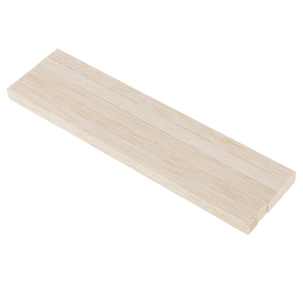 Lot 4 Sizes Balsa Wood Stick Unfinished Woodcraft Square Wooden Stick Dowel Rod
