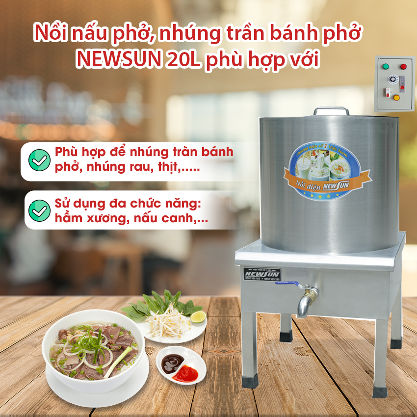 Nồi Nấu Phở Tủ Điện Rời 20L - Hàng chính hãng