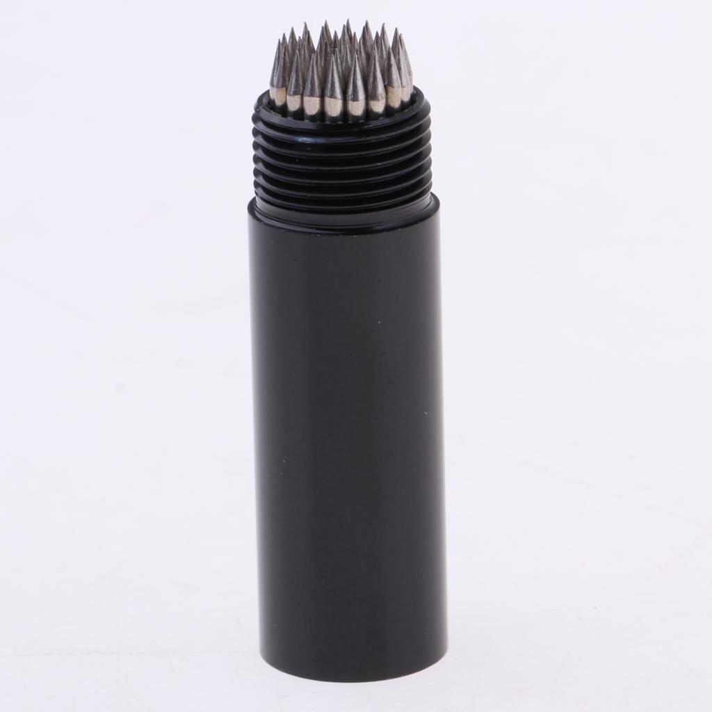 Portable Billiard Snooker Pool Cue Tip Pick Shaper Pricker Repair Tool - black