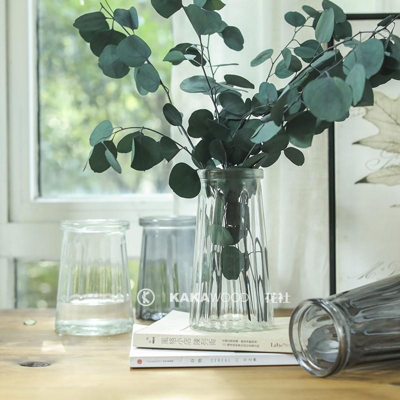 Lọ hoa thủy tinh cao cấp phong cách Châu âu decor phòng khách, bình hoa để bàn màu sắc độc đáo