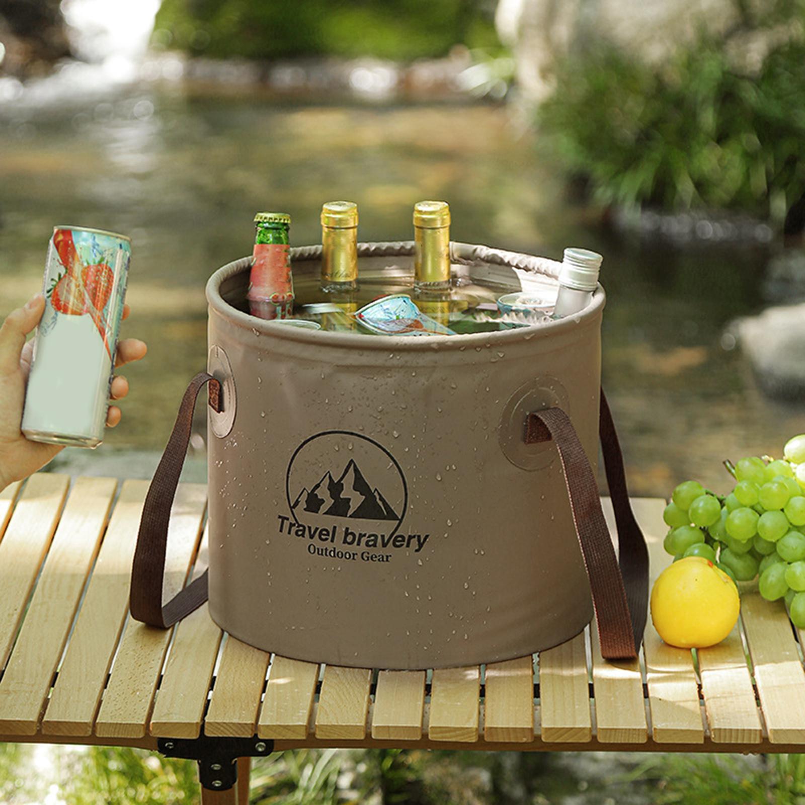 Collapsible Bucket Portable Fishing Bucket for Camping Car Washing Gardening
