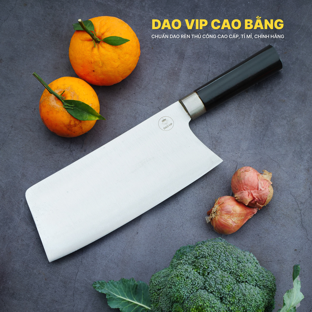 Dao chặt gà thép trắng sắc bén- CGKM DAO VIP CAO BẰNG