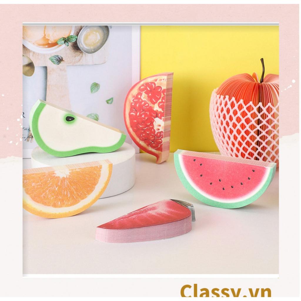 Giấy ghi chú Classy Post-It hình trái cây táo, lê, đào sáng tạo, dễ thương PK476