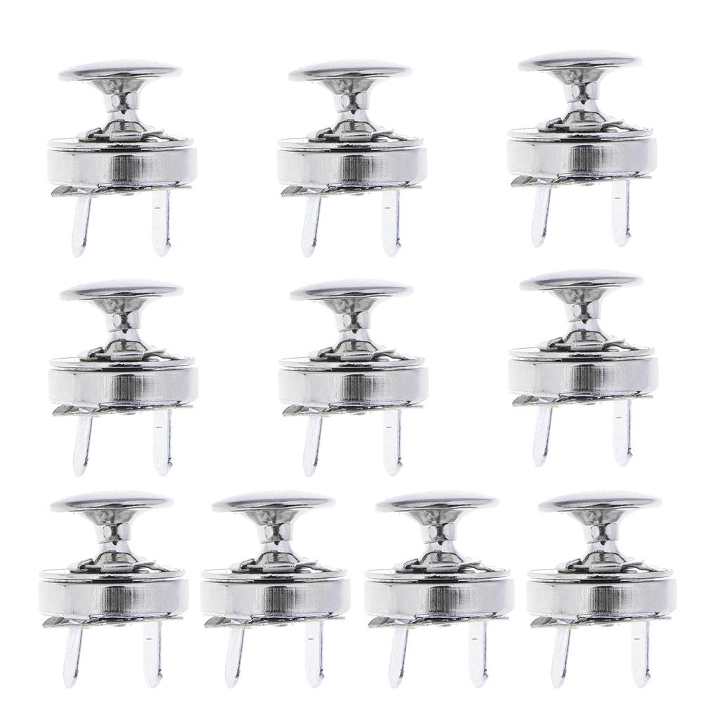 20 Bộ 14 Mm Bạc & Vàng Từ Nút Khóa Ốp Cho May Vá, Thêu Sò Ví, Túi Xách quần Áo Trang Trí