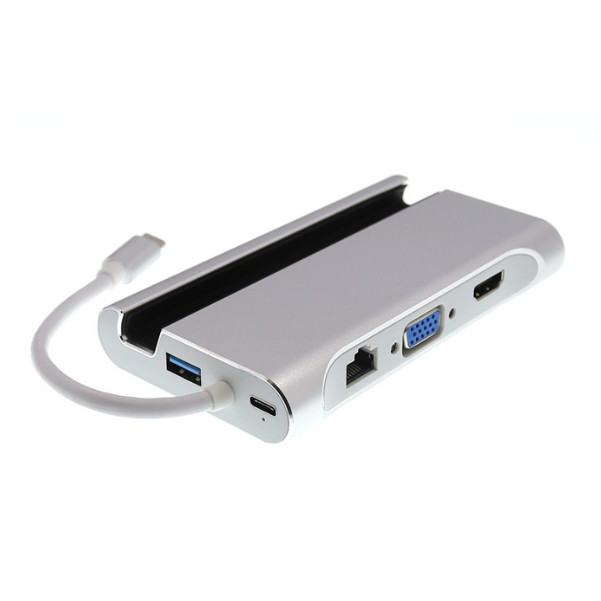 Cáp USB Type-C to HDMI / VGA / Lan + USB 3.0 All in One