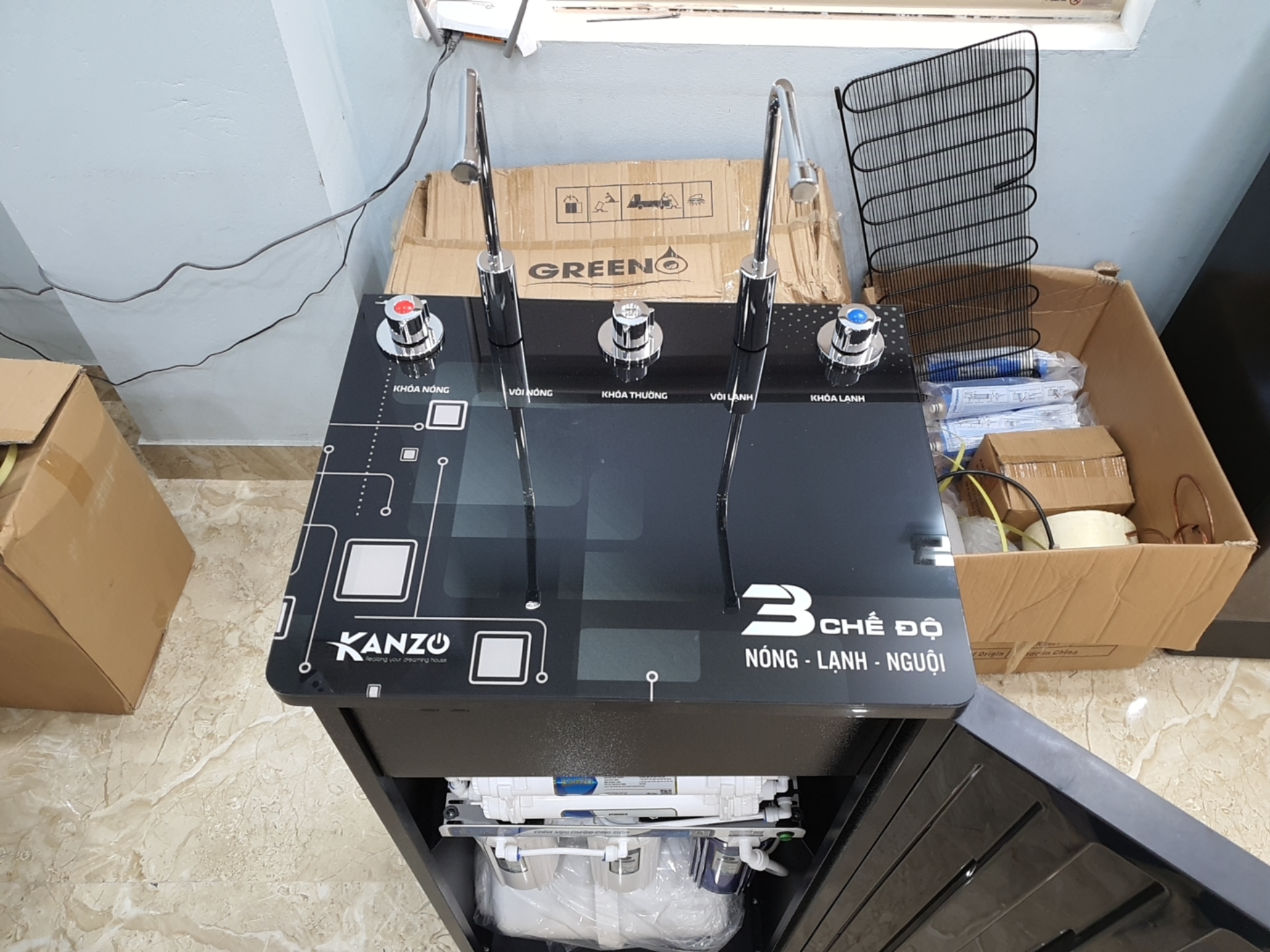 Máy Lọc Nước R.O Hydrogen KANZO KZ-RO-NL100CH-HI 10 Lõi Nóng Lạnh Hàng chính hãng