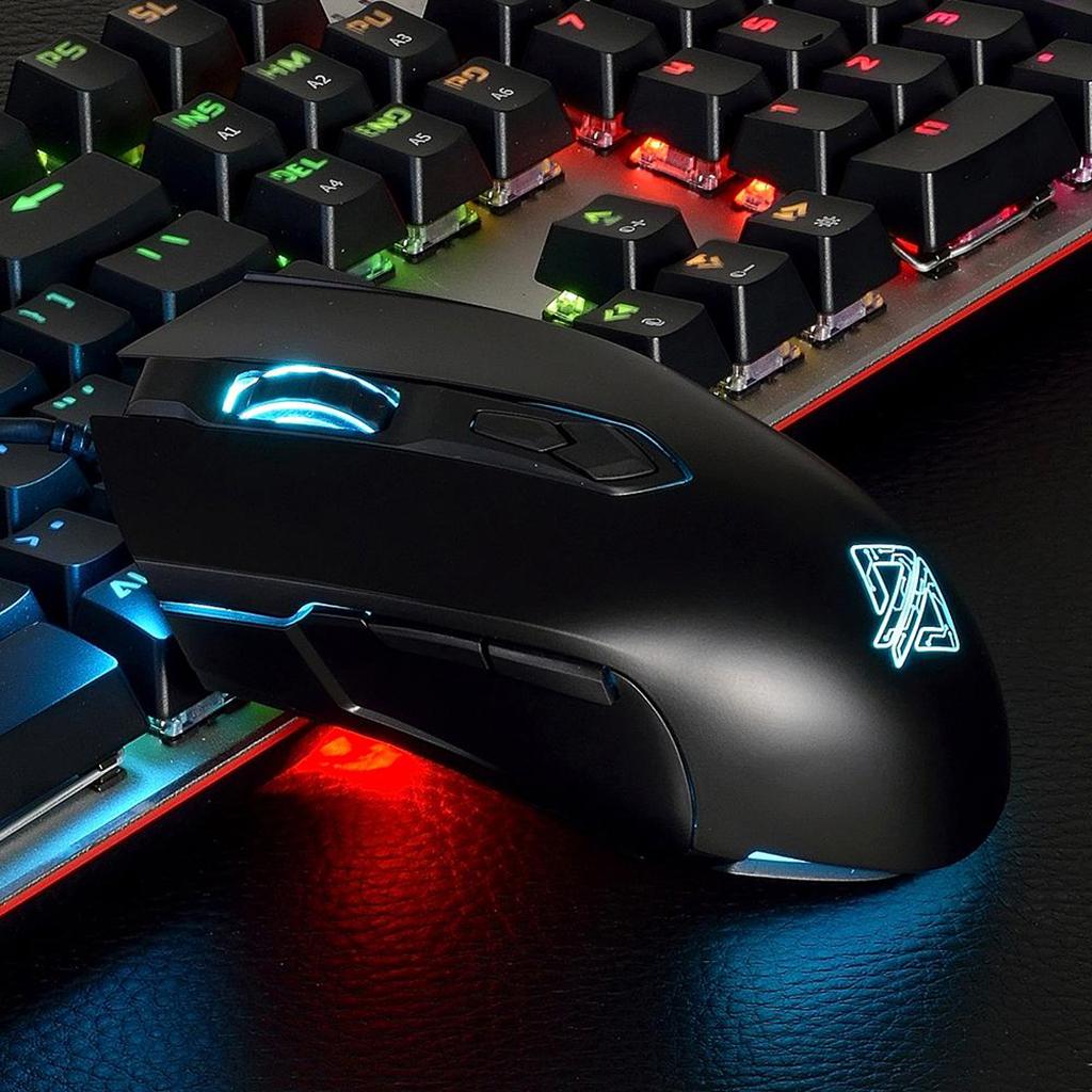 Gaming Mouse Wired, RGB Backlit Gaming Mouse, Programmable Buttons, 7-Level DPI Adjustable, Comfortable Grip Ergonomic Optical Computer Gaming Mice