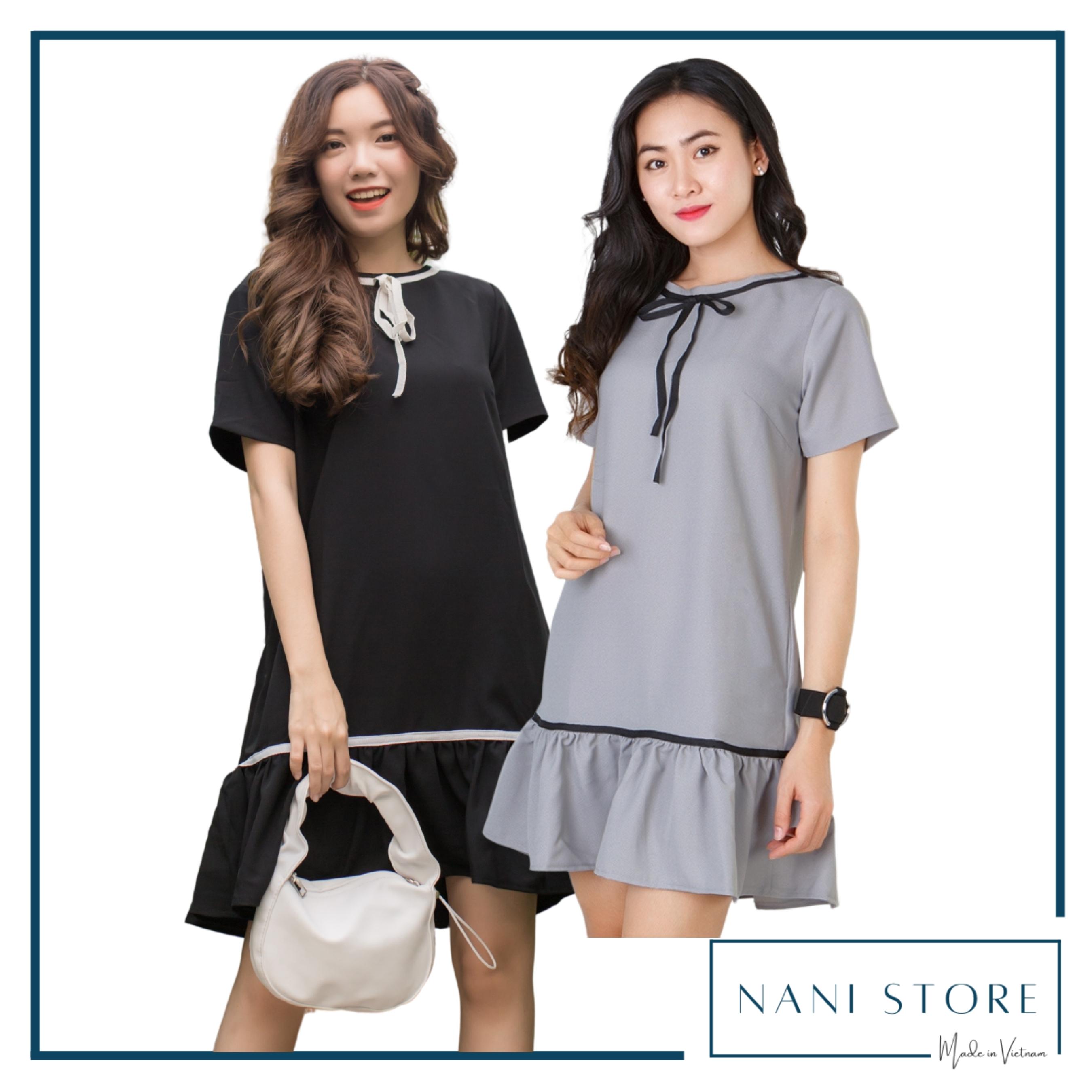 Đầm chân bèo phối nơ NN170802