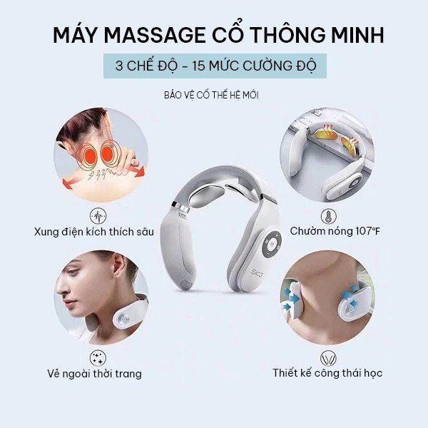 Máy massage cổ SKG 4098E công nghệ xung điện TENS - Hàng chính hãng