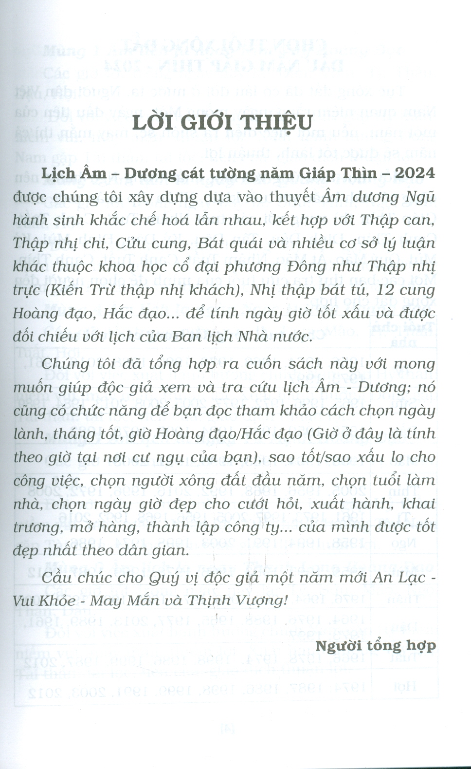 Hình ảnh Lịch Âm - Dương Cát Tường Năm Giáp Thìn 2024 (Ngày Lành Tháng Tốt - Vạn Sự Bất Cầu Nhân)