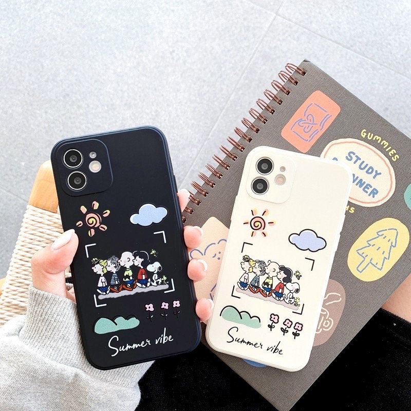 Ốp Lưng Cạnh Vuông Vibe Summer Dành Cho iPhone 6 / 6 Plus / 7 / 7 Plus / 8 / 8 Plus / X / Xs / Xs Max / 11 / 11 Pro / 11 Pro Max / 12 / 12 Pro / 12 Pro Max