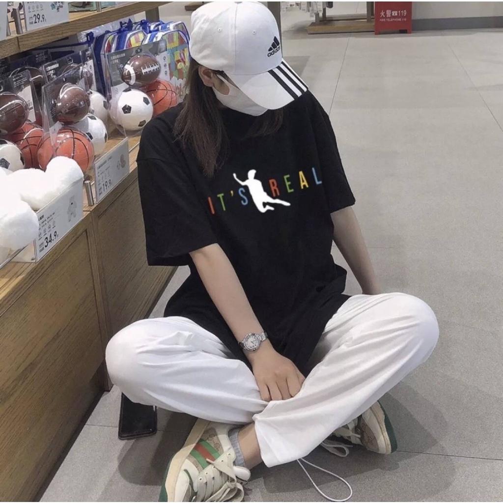 Áo thun tay lỡ nam nữ, áo phông Unisex form rộng chất vải cotton mát mịn thấm hút mồ hôi in hình ITiS-REAL