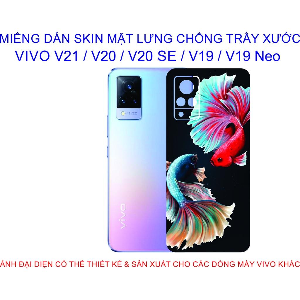 Miếng Dán Skin mặt lưng dành cho VIVO V21 / V20 / V20 SE / V19 / V19 Neo chống trầy xước