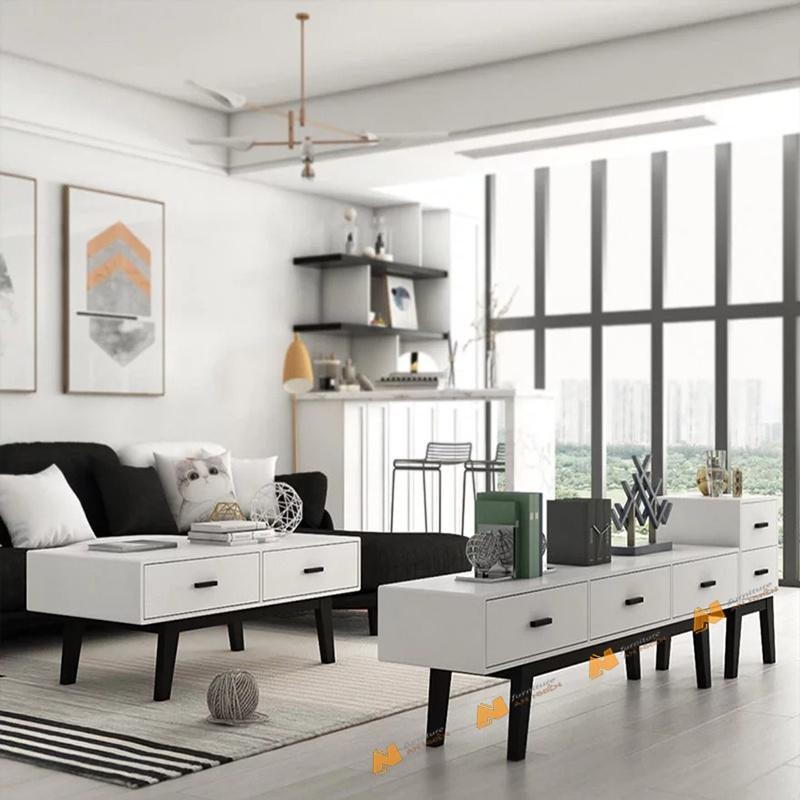 Made in VN Kệ tivi gia đình gỗ mdf 17mm công ty Mộc Phát độ bền trên 30 năm sang trọng tiện nghi AN063