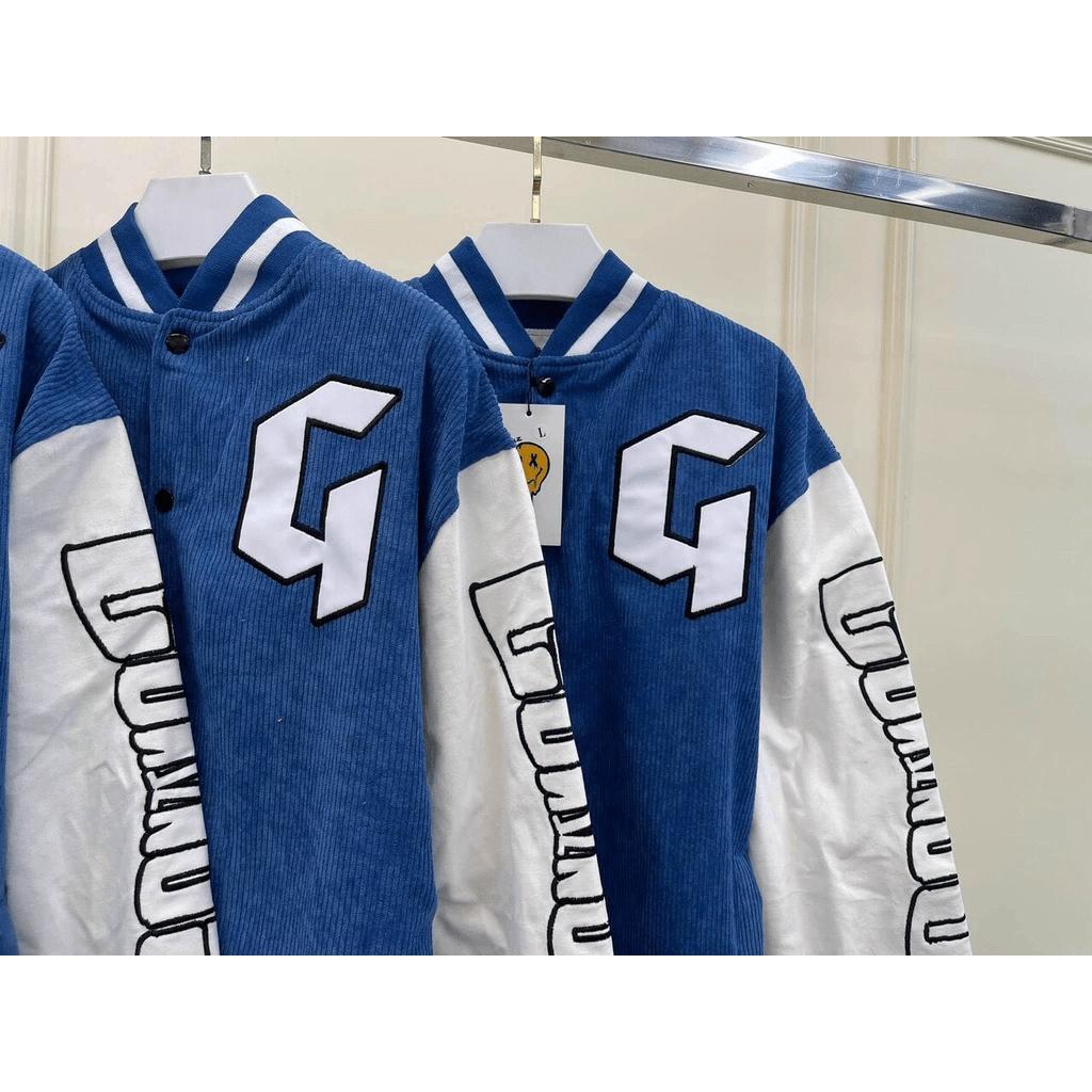 Áo Khoác Varsity Jacket Unisex Nam Nữ Nhung Tăm 2 Lớp - Họa Tiết Mặt Cười Cá Tính - MIDU FASHION