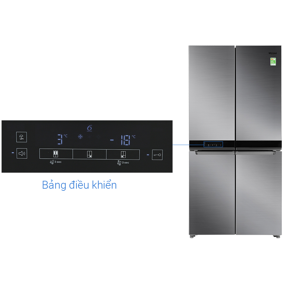 Tủ lạnh Whirlpool Inverter 594 Lít WFQ590NSSV -  Chỉ giao HCM