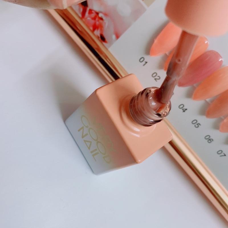 Sơn thạch 9 màu verygood nail chai hồng, sơn thạch mini tặng kèm bảng màu
