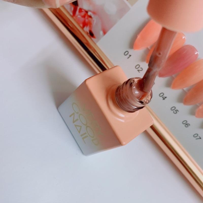 Sơn thạch 9 màu verygood nail chai hồng, sơn thạch mini tặng kèm bảng màu