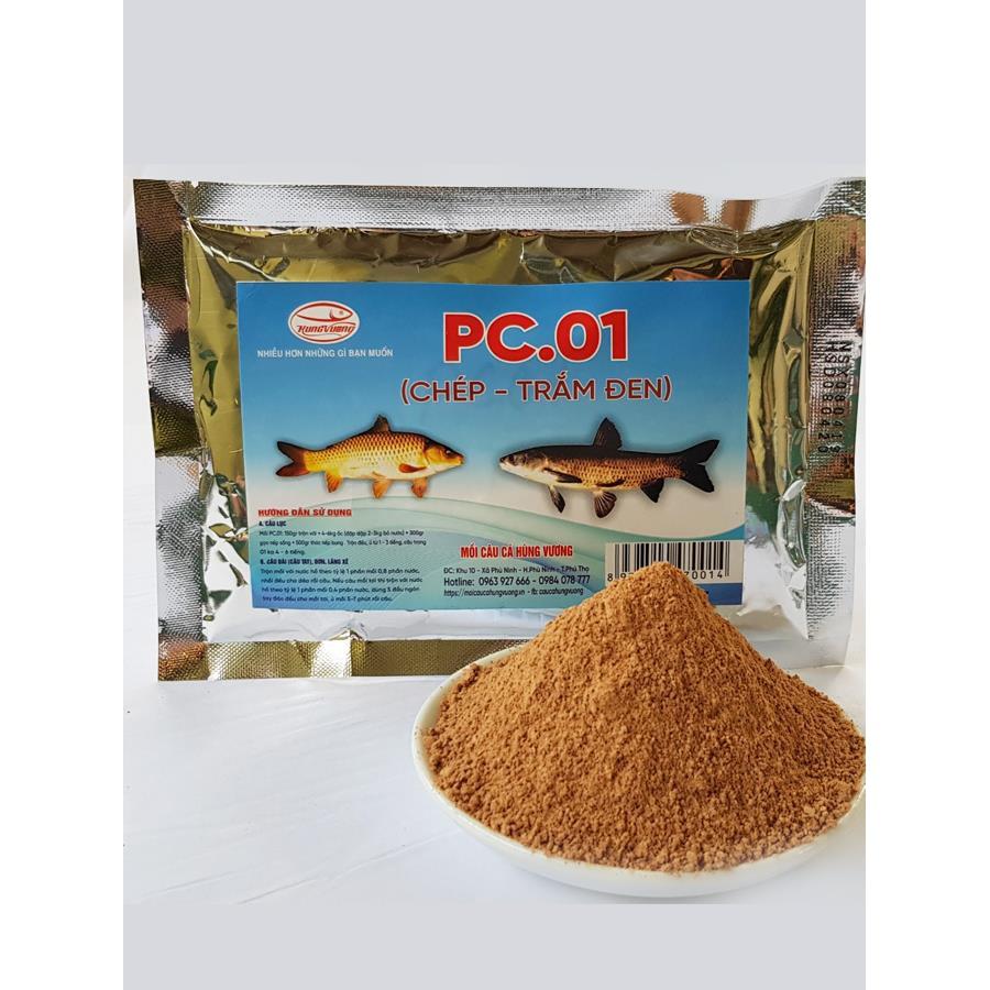 Mồi câu cá PC01 loại 150gr Mồi câu Hùng Vương - chuyên dùng trị cá chép, trắm đen