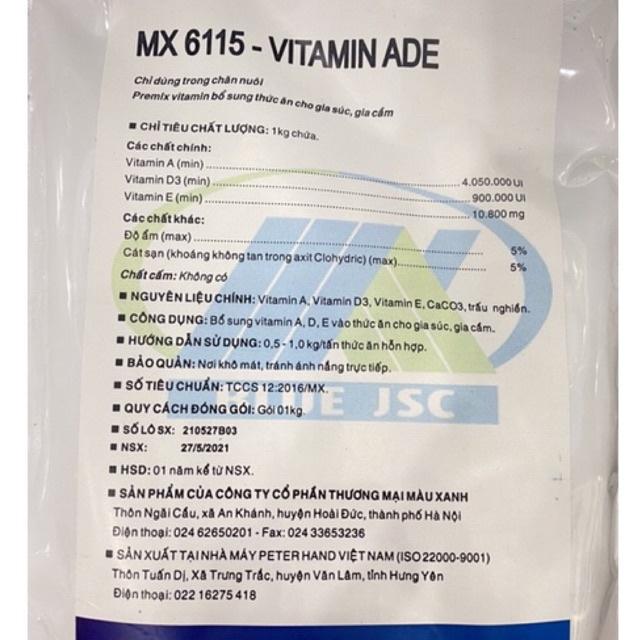 1kg Vitamin ADE - thức ăn bổ sung Vitamin A, D, E cho gà, vịt, cút, heo, bò, dê, cừu