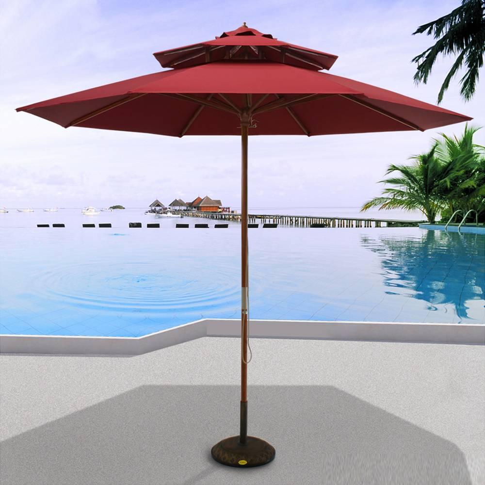 Dù gỗ 2 tầng nhiều màu