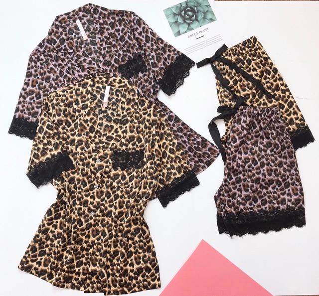BỘ PIJAMA CỌC ĐÙI BEO SIÊU XINH