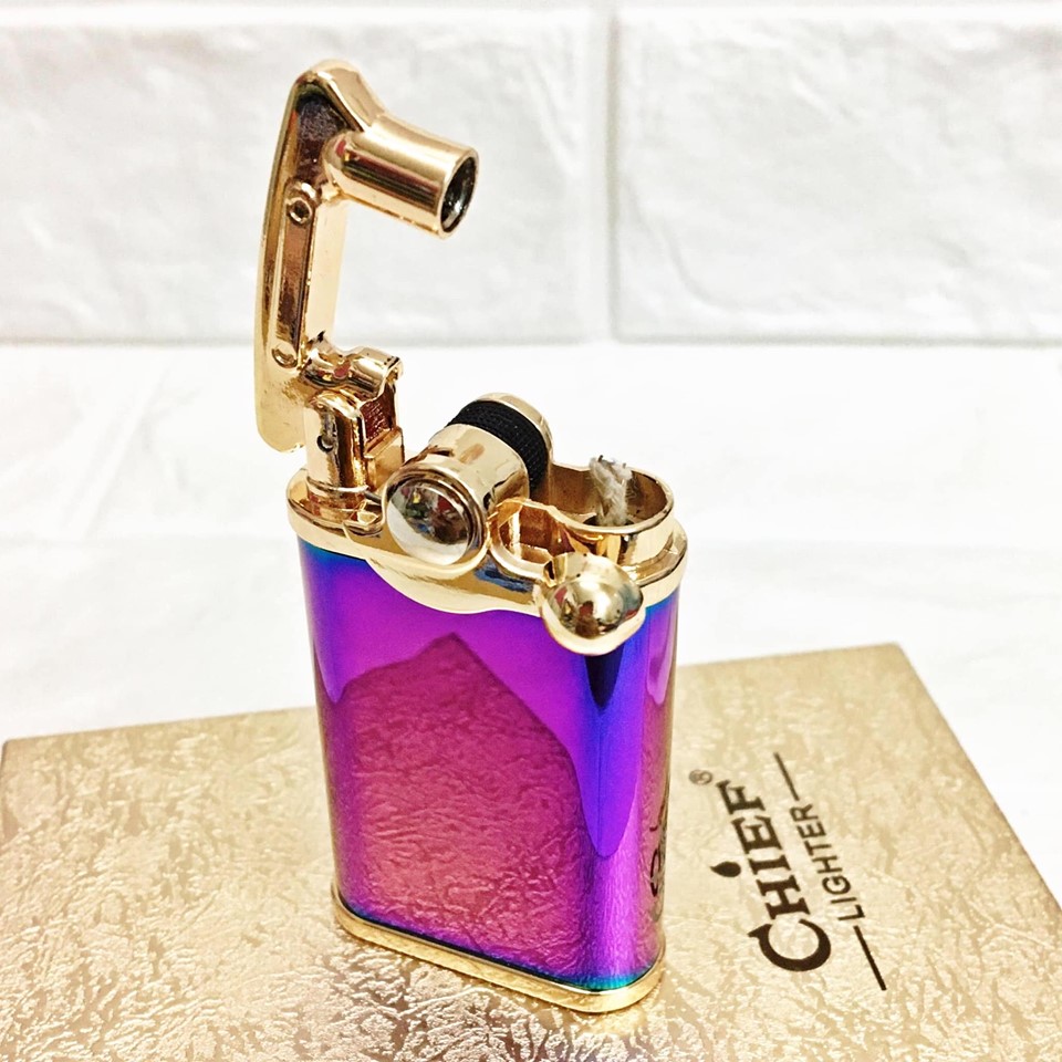 Bật lửa hột quẹt CHIEF xăng đá búng tay đánh lửa CF018 FULLBOX - xài xăng