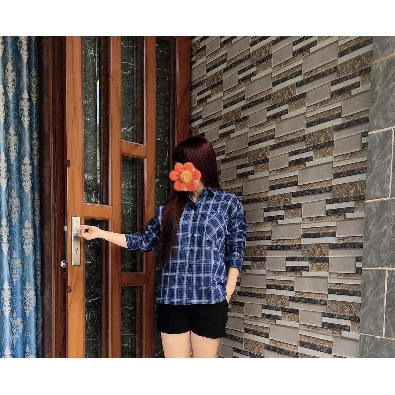 Áo sơ mi oversize caro