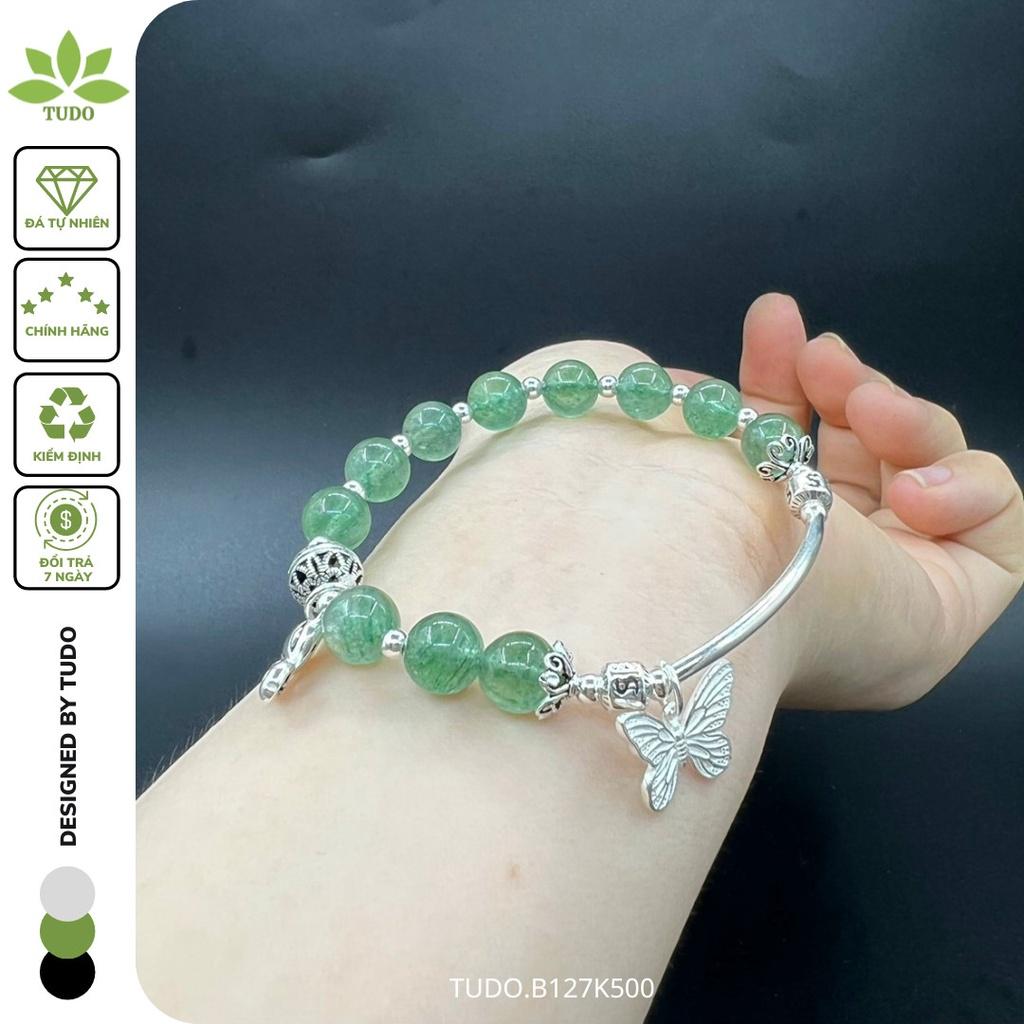 Vòng Tay Nữ Đẹp - Vòng Phong Thủy Mệnh Mộc Hỏa TUDO B127K500 VCBTADX Charm Bạc Hồ Điệp, Hồ Ly - Tình Duyên