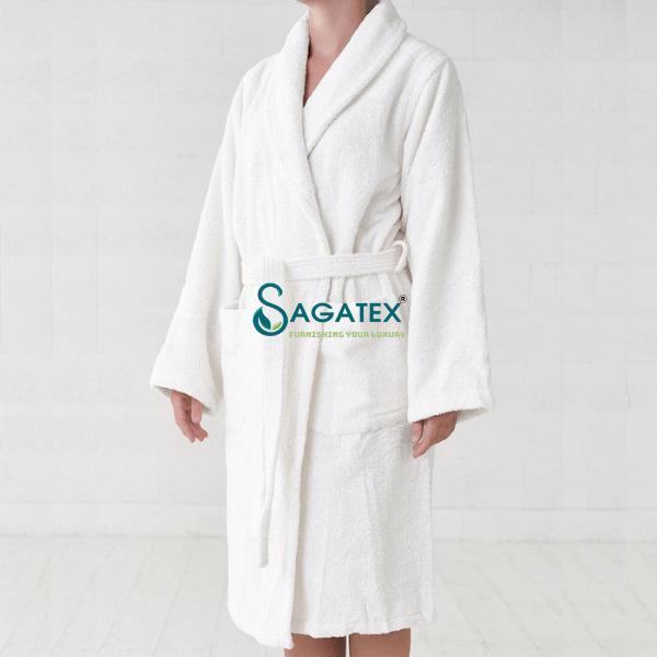 Áo Choàng Tắm Tổ Ong SAGATEX Kiểu Dáng Thanh Lịch Thấm Hút Tốt Cho Nam Và Nữ