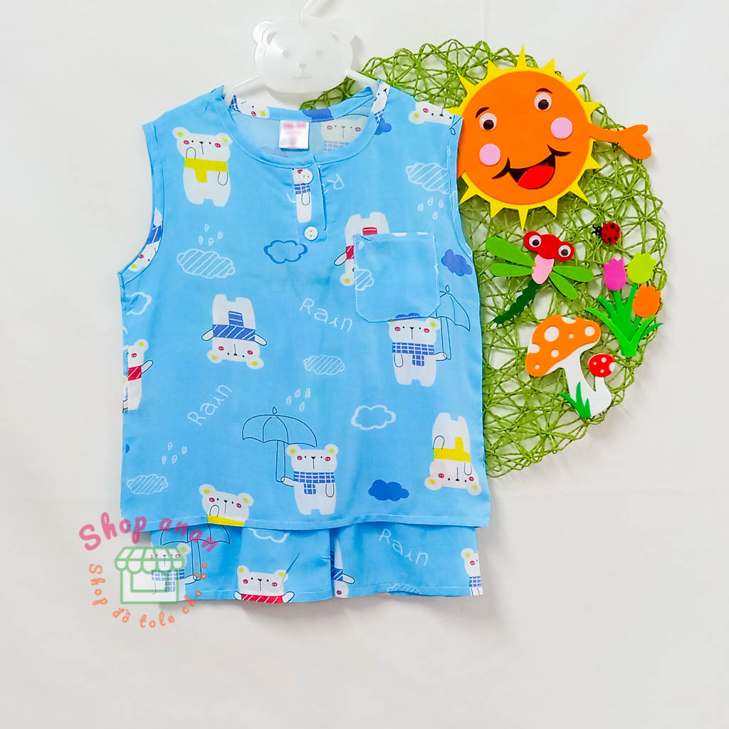 Bộ tole quần đùi bé trai 20-21kg
