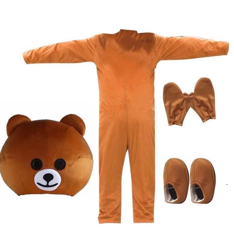 Bộ đồ gấu lầy brown - Mascot bộ đồ bán kẹo size khủng đầu to chất đẹp - Bộ đồ hóa trang gấu nâu hoạt hình dễ thương cho các sự kiện